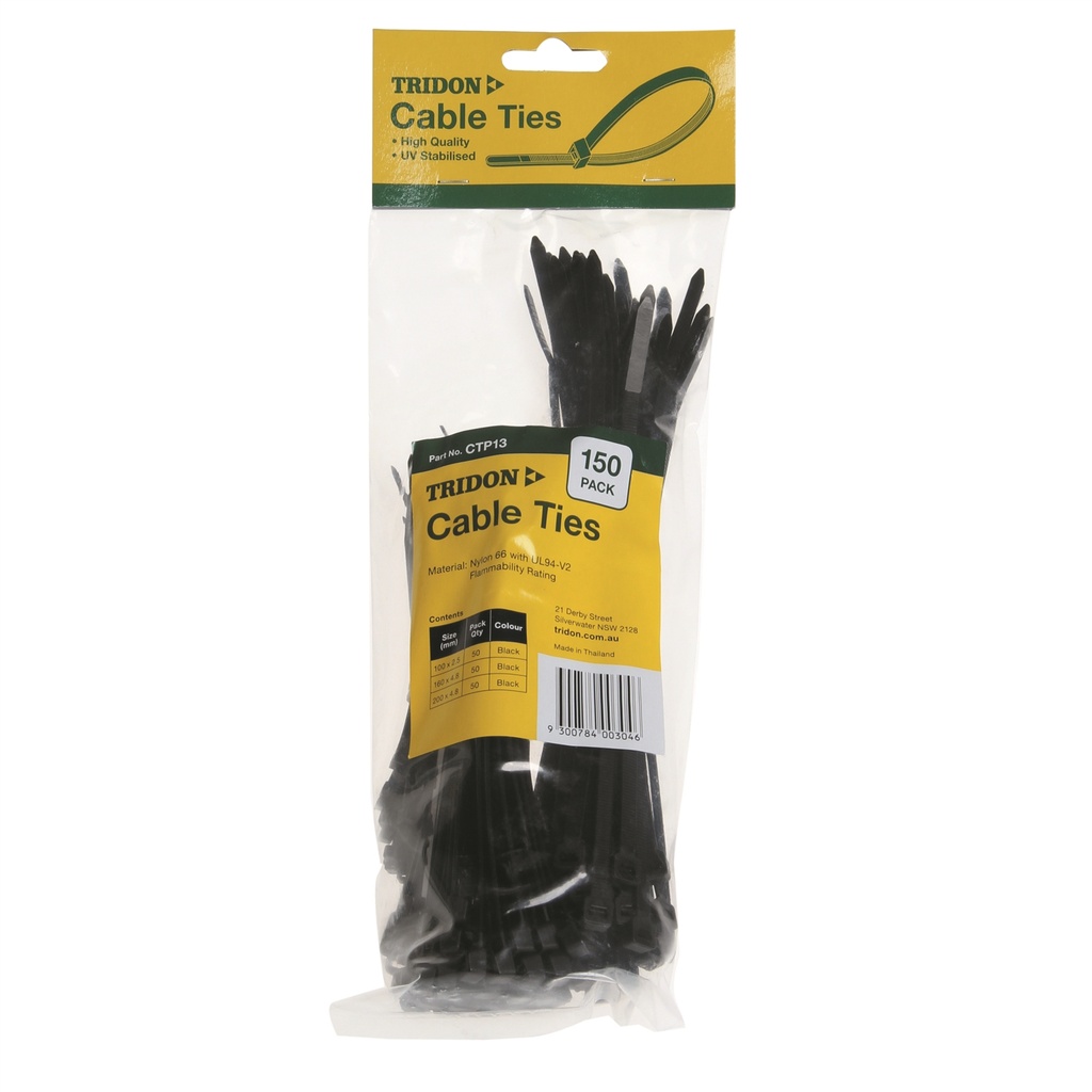 CTP13 Cable Tie Combo Pack - Black