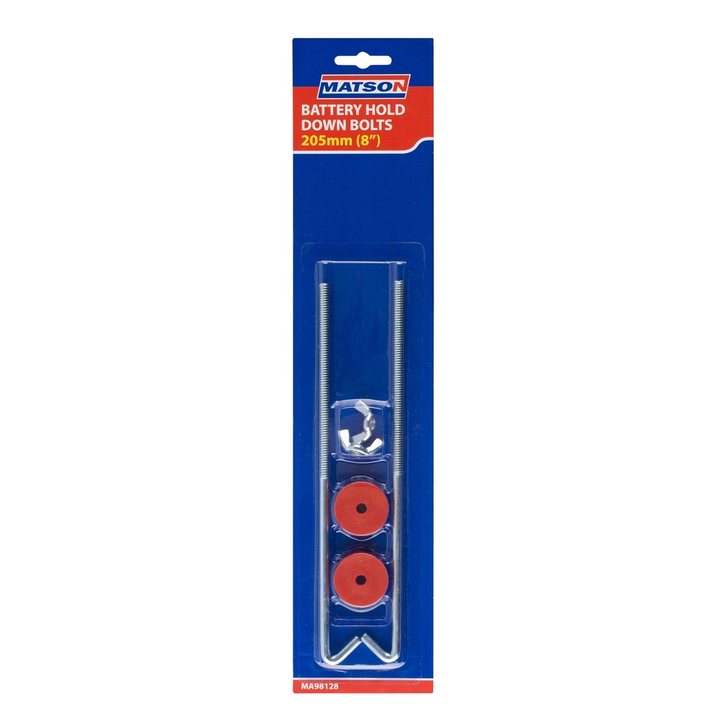 [180-MA98128] MATSON BATTERY HOLD DOWN BOLTS 8 INCH