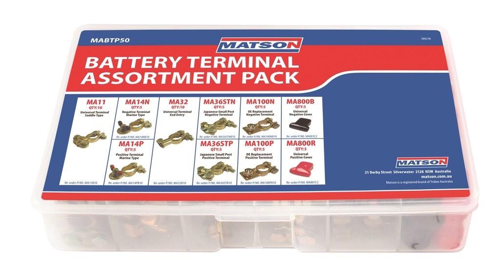 [180-MABTP50] MABTP50 TERMINAL ASSORTMENT PACK OF 50