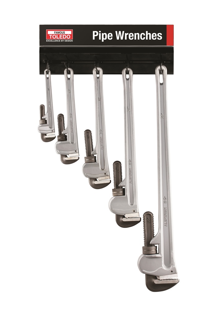 [180-NTMPW01] NTMPW01 Aluminium Pipe Wrench Merchandiser