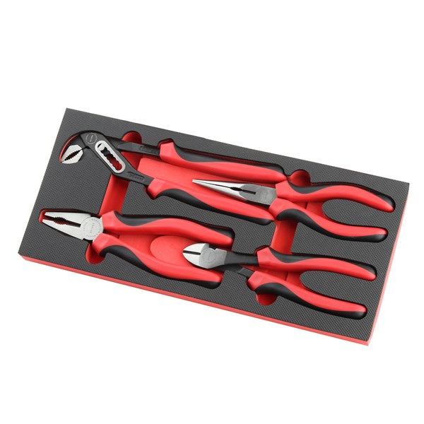 TPSA01 4 Pc Plier Set Supplied In Custom Moulded Foam Tray
