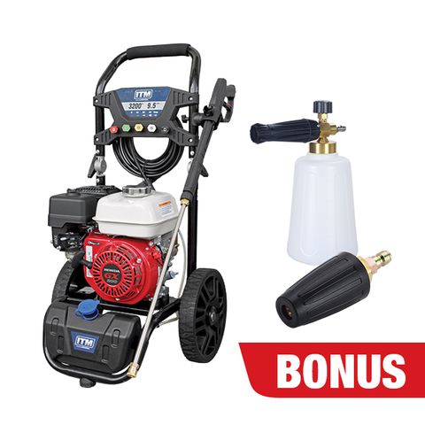 [486-TM542-3200] ITM PETROL PRESSURE WASHER GX200 HONDA ENGINE 3200PSI 9.5L/MIN