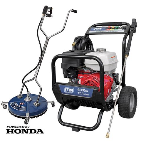 [486-TM542-4200K1] ITM PETROL PRESSURE WASHER KIT, WITH 21" HD SURFACE CLEANER, GX390 HONDA ENGINE 4200PSI 15.1L/MIN