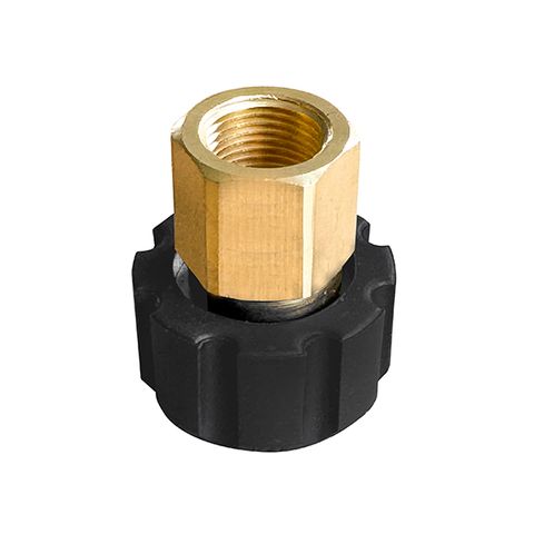 [486-TM546-F38F22] 3/8" FEMALE THREAD TO M22 FEMALE SWIVEL NUT, TO SUIT PRESSURE WASHER