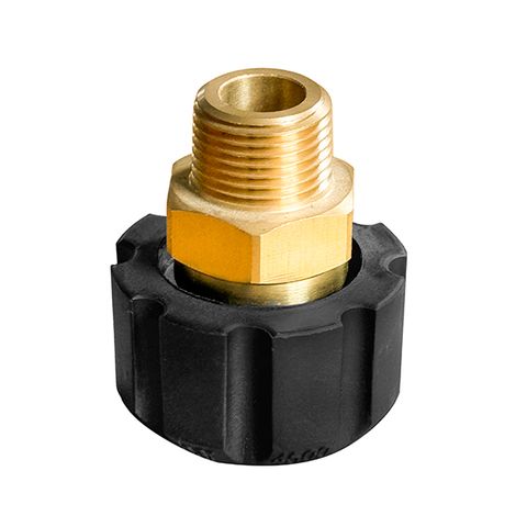 [486-TM546-M38F22] 3/8" MALE THREAD TO M22 FEMALE SWIVEL NUT, TO SUIT PRESSURE WASHER