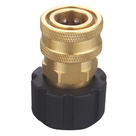 [486-TM546-S38F22] QUICK CONNECT 3/8" BSP SOCKET TO M22 FEMALE SWIVEL NUT, TO SUIT PRESSURE WASHER