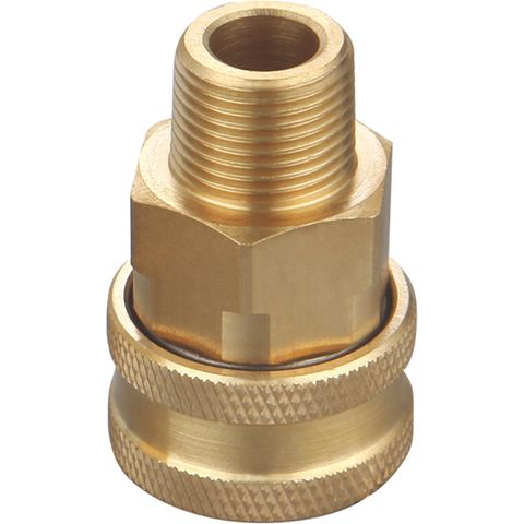 [486-TM546-S38M38] QUICK CONNECT 3/8" BSP SOCKET TO 3/8" MALE THREAD, TO SUIT PRESSURE WASHER
