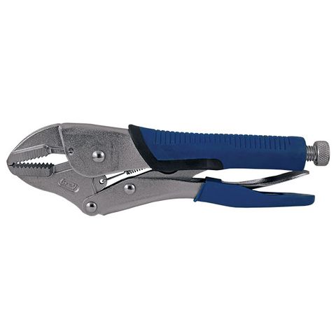 [486-TM603-302] ITM LOCKING PLIER, STRAIGHT JAW WITH TPR RUBBER GRIP, 250MM