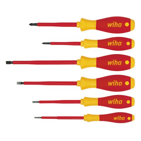 [486-WH-00833] 6 PIECE SCREWDRIVER SET, SLOTTED & PHILLIPS, SOFTFINISH, VDE 1000V INSULATED
