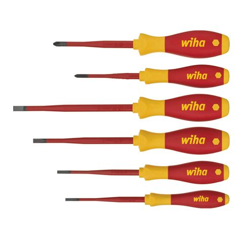 [486-WH-35389] 6 PIECE SLIMFIX SCREWDRIVER SET, SLOTTED & PHILLIPS, SOFTFINISH, VDE 1000V INSULATED