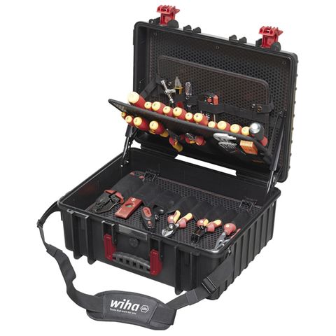 [486-WH-40523] TOOL SET ELECTRICIAN COMPETENCE XL ASSORTED 81- PIECE. INCL. CASE