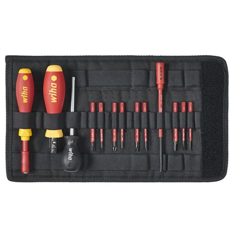 [486-WH-40674] 14 PIECE TORQUE SCREWDRIVER SET, 0.8 TO 5.0NM TORQUE RANGE, INC. FOLDING BAG, VDE 1000V INSULATED