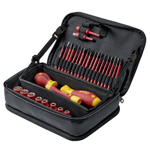 [486-WH-43465] TOOL SET SLIMVARIO® ELECTRIC MIXED, 32 PIECE. INCL. MULTIFUNCTIONAL BAG