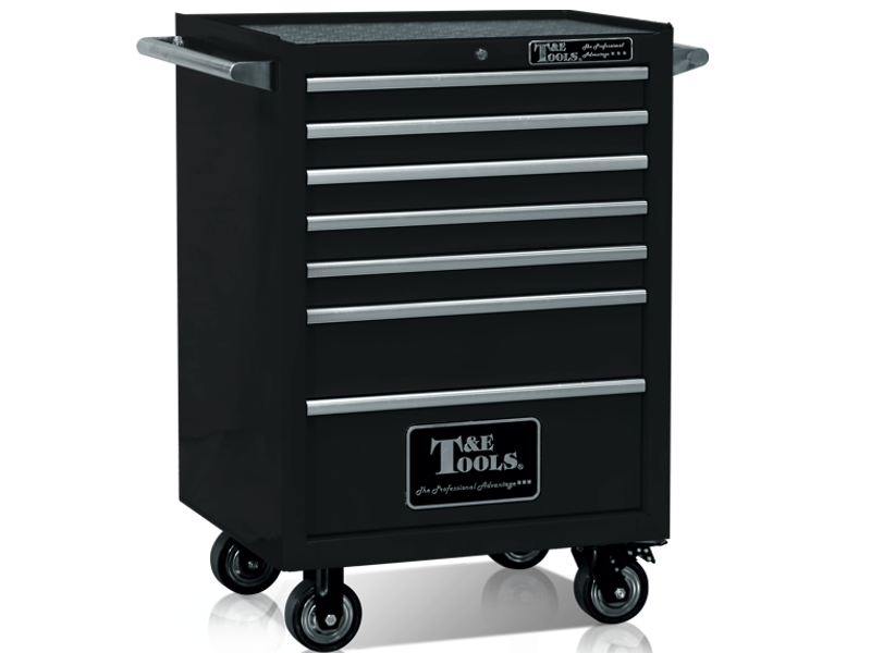 27" Godfather 7 Drawer Roller Cabinet - Black