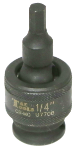 [159-U7708] 1/4 Inch 3/8 Inch Drive Impact Universal Inhex Socket