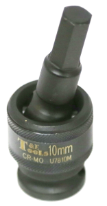 [159-U7810M] 10mm 1/2 Inch Drive Impact Universal Inhex Socket