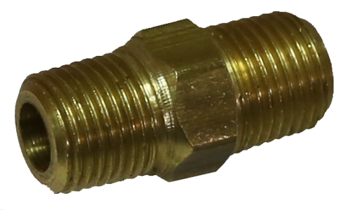 [159-X0404] 1/8 Inch 1/8 Inch NPT Male Nipple Brass