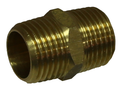 [159-X1616] 1/2 Inch 1/2 Inch NPT Male Nipple Brass