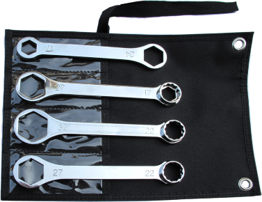 [159-C7038] 4 Piece Motor Cycle Ring Wrench Set
