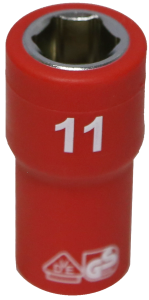 [159-IS20112] 11mm 1/4 Inch Drive 6 Point VDE Insulated Socket
