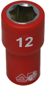 [159-IS20122] 12mm 1/4 Inch Drive 6 Point VDE Insulated Socket