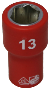 [159-IS20132] 13mm 1/4 Inch Drive 6 Point VDE Insulated Socket