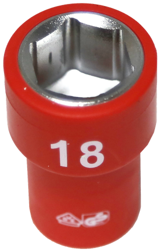 [159-IS22185] 18mm 3/8 Inch Drive 6 Point VDE Insulated Socket