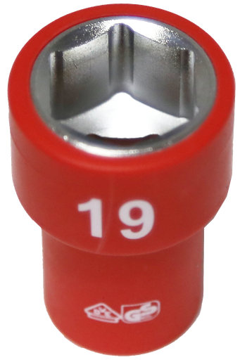 [159-IS22195] 19mm 3/8 Inch Drive 6 Point VDE Insulated Socket