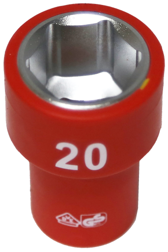 [159-IS22205] 20mm 3/8 Inch Drive 6 Point VDE Insulated Socket