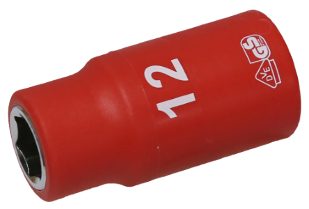 [159-IS26122] 12mm 1/2 Inch Drive 6 Point VDE Insulated Socket