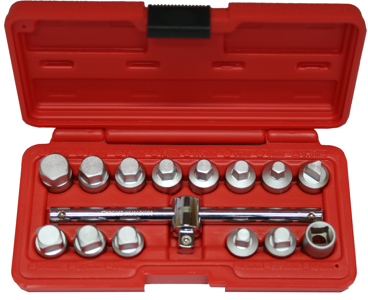[159-5711] 15 Piece Oil Drain Plug Socket Set