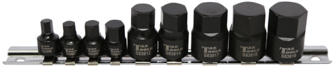 [159-S79309] 1/4 Inch & 3/8 Inch Drive SAE Inhex Stubby Impact Sockets 1/4 Inch .3/4 Inch 