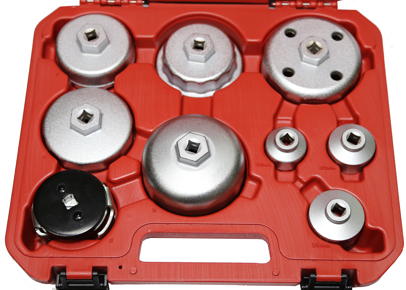 [59E-SD1260] 9 Piece Oil Filter Wrench Set Toyota/Hyundai/Kia/Bmw Audi