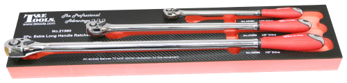 [159-21580] 3 Piece Extra Long Ratchet Set