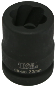 [159-T4522] 22mm x 3/4 Inch Drive Impact Twist Socket,