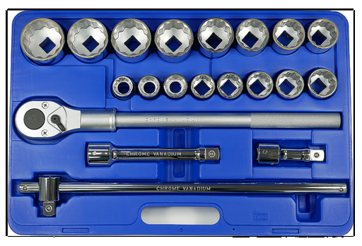 [59E-95321A] 21 Piece  3/4" Drive SAE 12 Point Socket Set in BMC