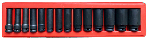 [159-98424L] 14 Piece  1/2" Drive 12 Point Deep Impact Skt Set 78L