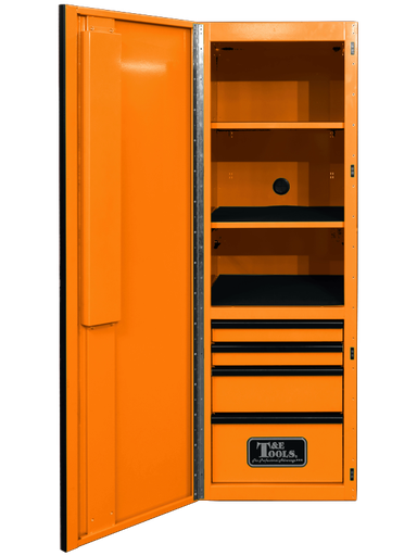 [59E-GF76L4OR]  76" Godfather 4 Drawer Left Hand Side Cabinet-Orange