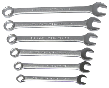 [159-BW7] 6Pc 6 Point Combination Wrenches 7/16" to 3/4"