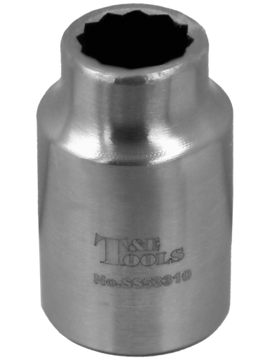 [59E-SS53310] Stainless Steel 10mm x 3/8" Drive 12 Point Socket 32L
