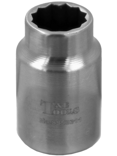 [59E-SS53311] Stainless Steel 11mm x 3/8" Drive 12 Point Socket 32L