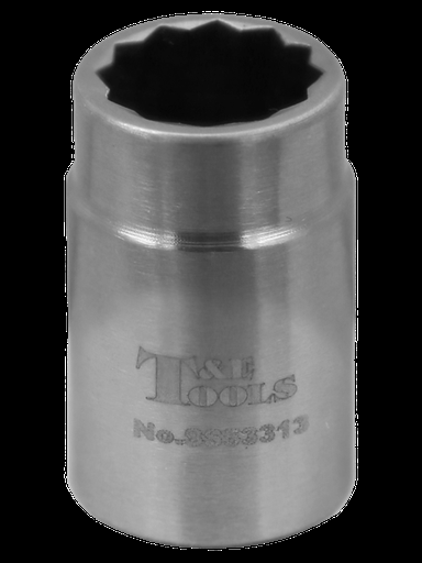 [59E-SS53313] Stainless Steel 13mm x 3/8" Drive 12 Point Socket 32L