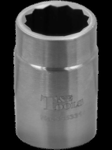 [59E-SS53314] Stainless Steel 14mm x 3/8" Drive 12 Point Socket 32L