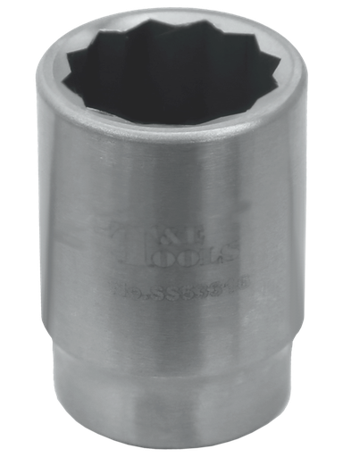 [59E-SS53316] Stainless Steel 16mm x 3/8 Inch Drive 12 Point Socket 32L