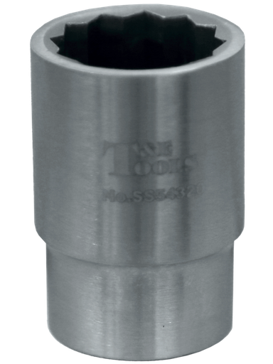 [59E-SS54320] Stainless Steel 20mm x 1/2" Drive 12 Point Socket 42L