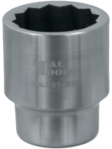 [59E-SS54326] Stainless Steel 26mm x 1/2" Drive 12 Point Socket 43L