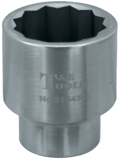 [59E-SS54329] Stainless Steel 29mm x 1/2" Drive 12 Point Socket 46L
