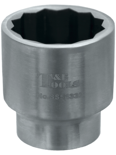 [59E-SS54332] Stainless Steel 32mm x 1/2" Drive 12 Point Socket 46L