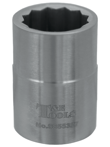 [59E-SS55327] Stainless Steel 27mm x 3/4" Drive 12 Point Socket 55L