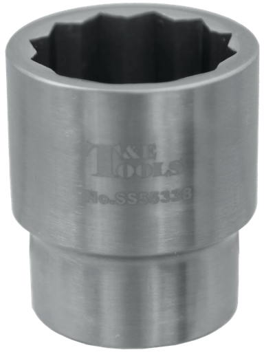[59E-SS55338] Stainless Steel 38mm x 3/4 Inch Drive 12 Point Socket 60L